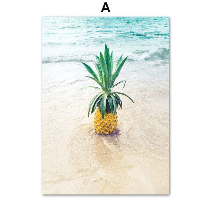 JUSTGOODMOOD Palmen Poster – Hochwertiger Canvas Print