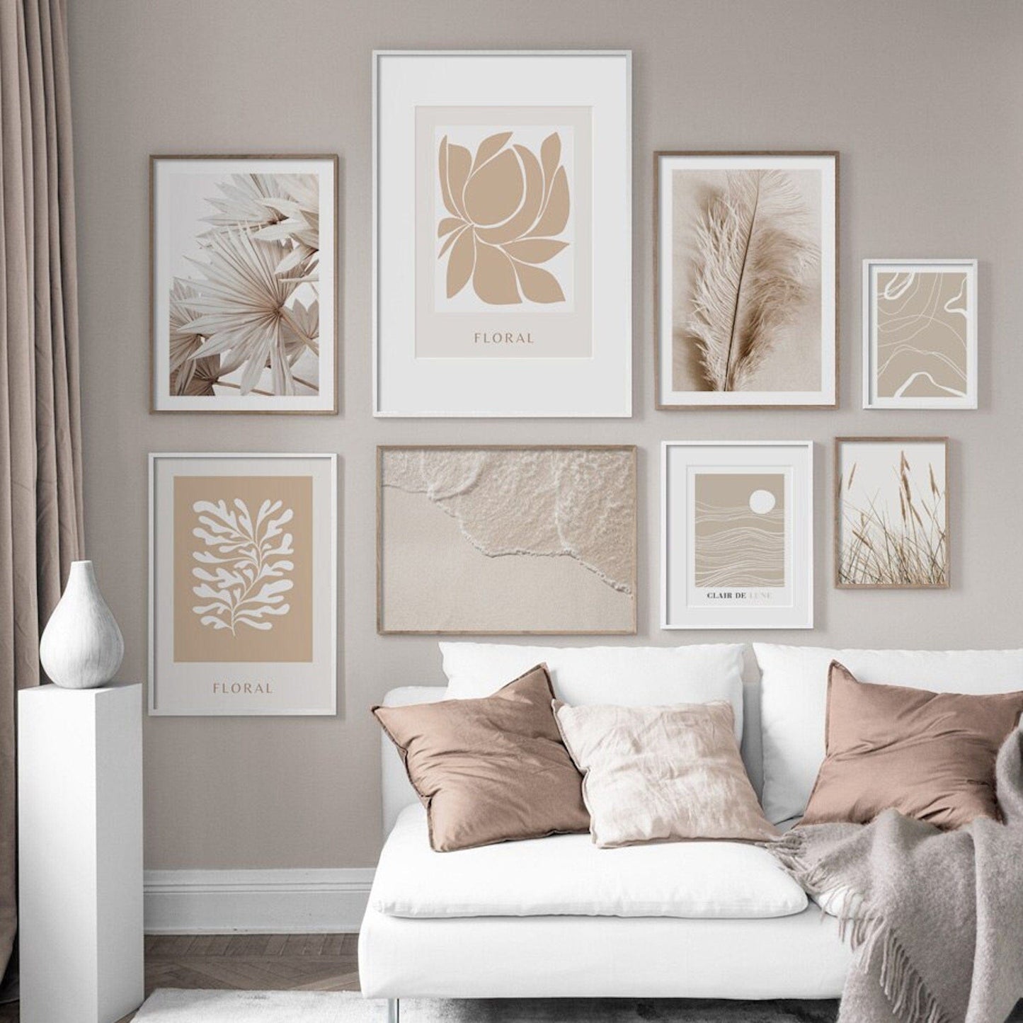 Poster Pampas Gras und Trockenblumen als Deko Print ohne Rahmen - justgoodmood