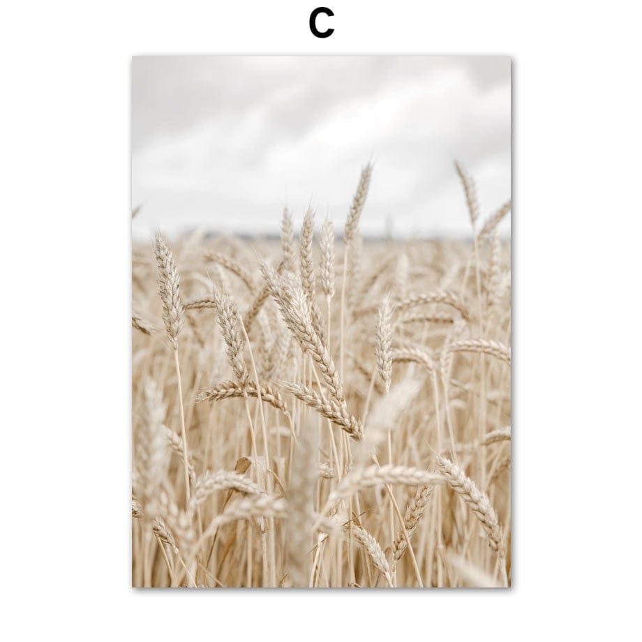 Poster Pampasgras Beige Liebe I Wandbilder Wohnzimmer & Schlafzimmer I Deko Print Bilder I ohne Rahmen - justgoodmood