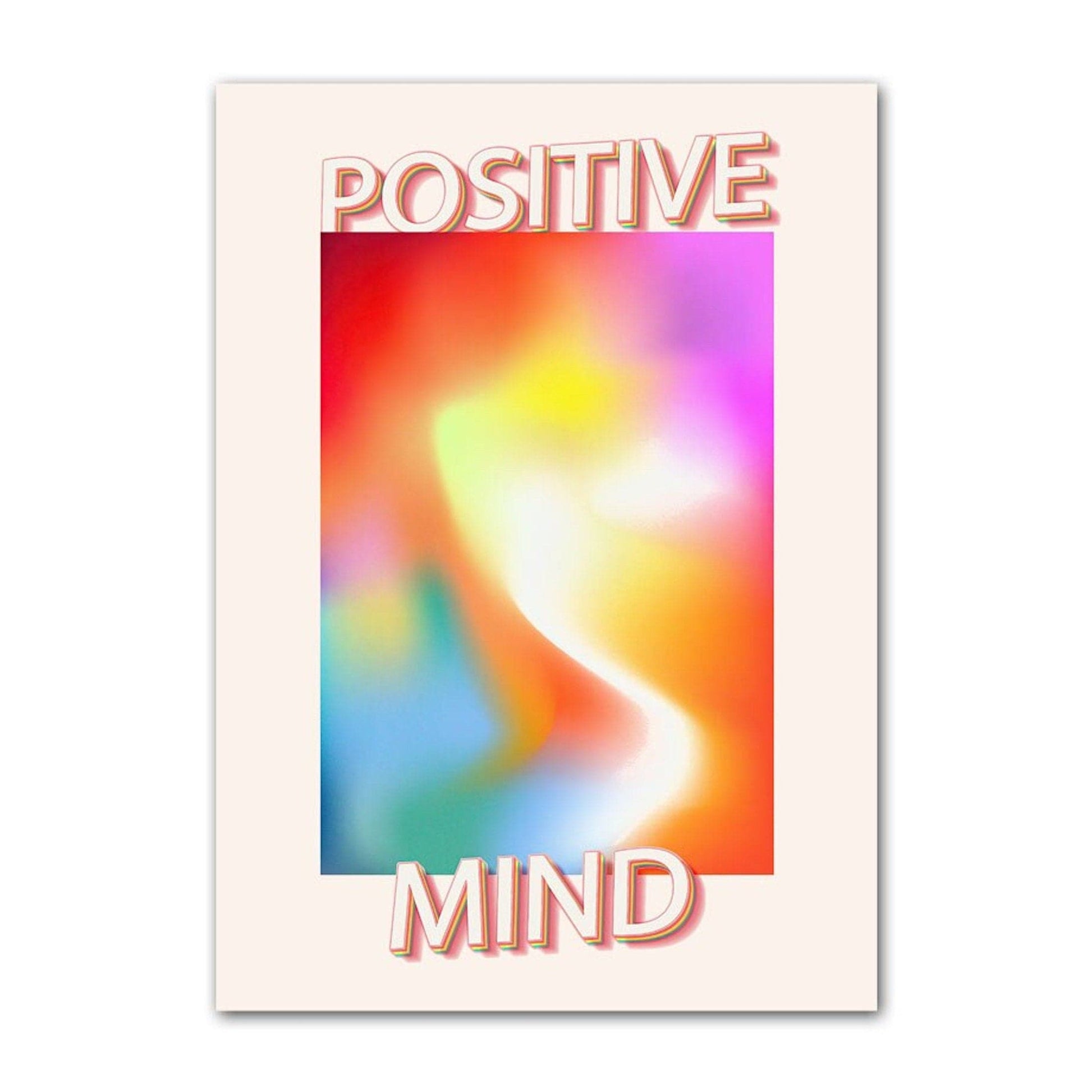 Poster Positive Gedanken, Namaste und Karma ist echt als Deko Print ohne Rahmen - justgoodmood