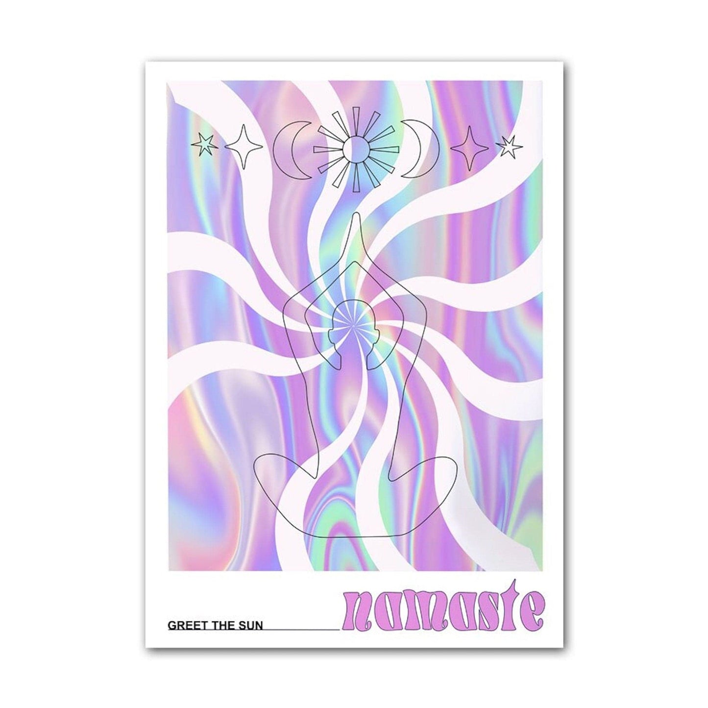 Poster Positive Gedanken, Namaste und Karma ist echt als Deko Print ohne Rahmen - justgoodmood