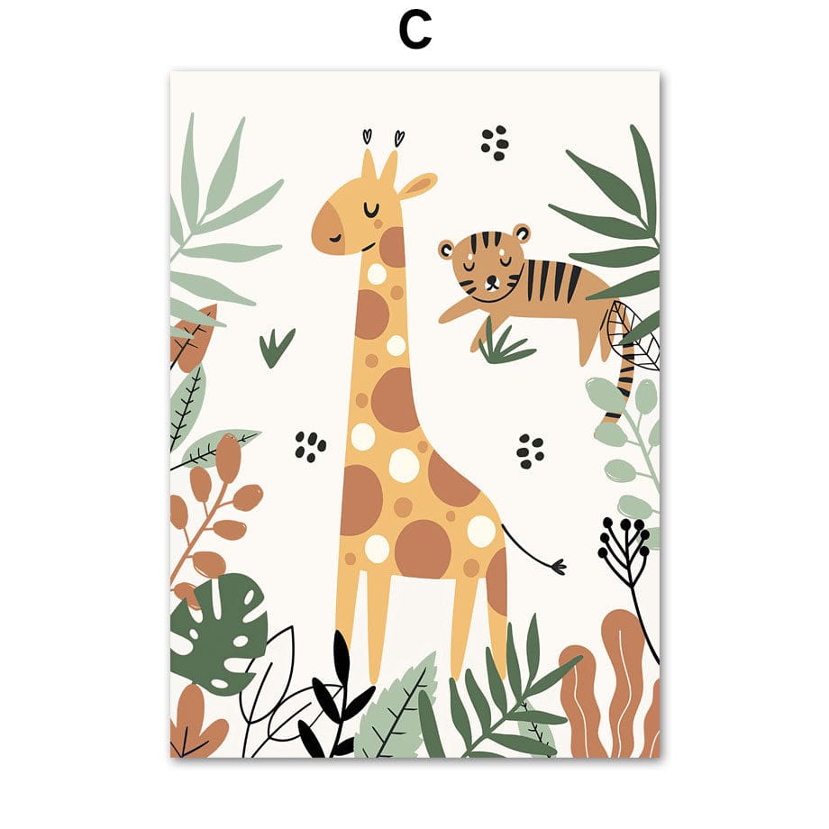Poster Safari Hakuna Matata Löwe Personalisierter Name als Deko Print ohne Rahmen - justgoodmood