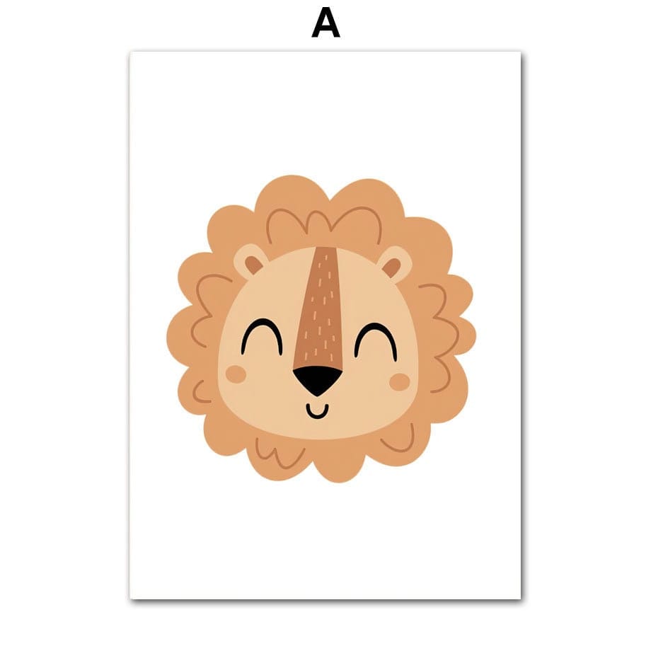 Poster Safari Hakuna Matata Löwe Personalisierter Name als Deko Print ohne Rahmen - justgoodmood