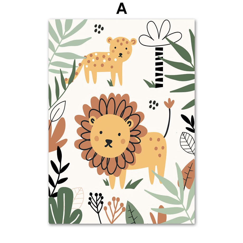 Poster Safari Hakuna Matata Löwe Personalisierter Name als Deko Print ohne Rahmen - justgoodmood