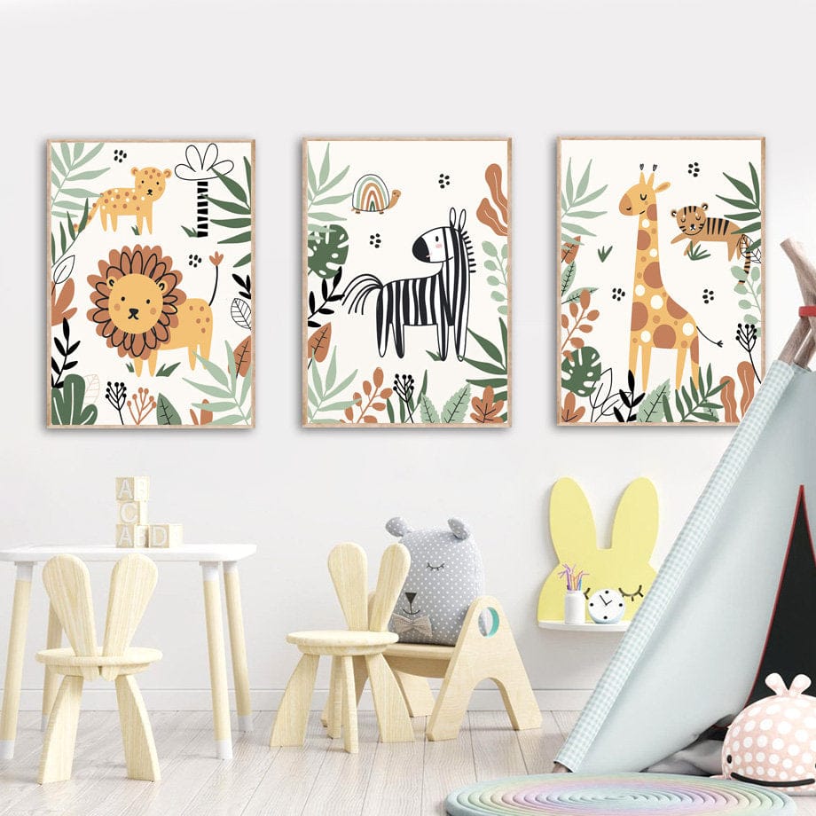 Poster Safari Hakuna Matata Löwe Personalisierter Name als Deko Print ohne Rahmen - justgoodmood