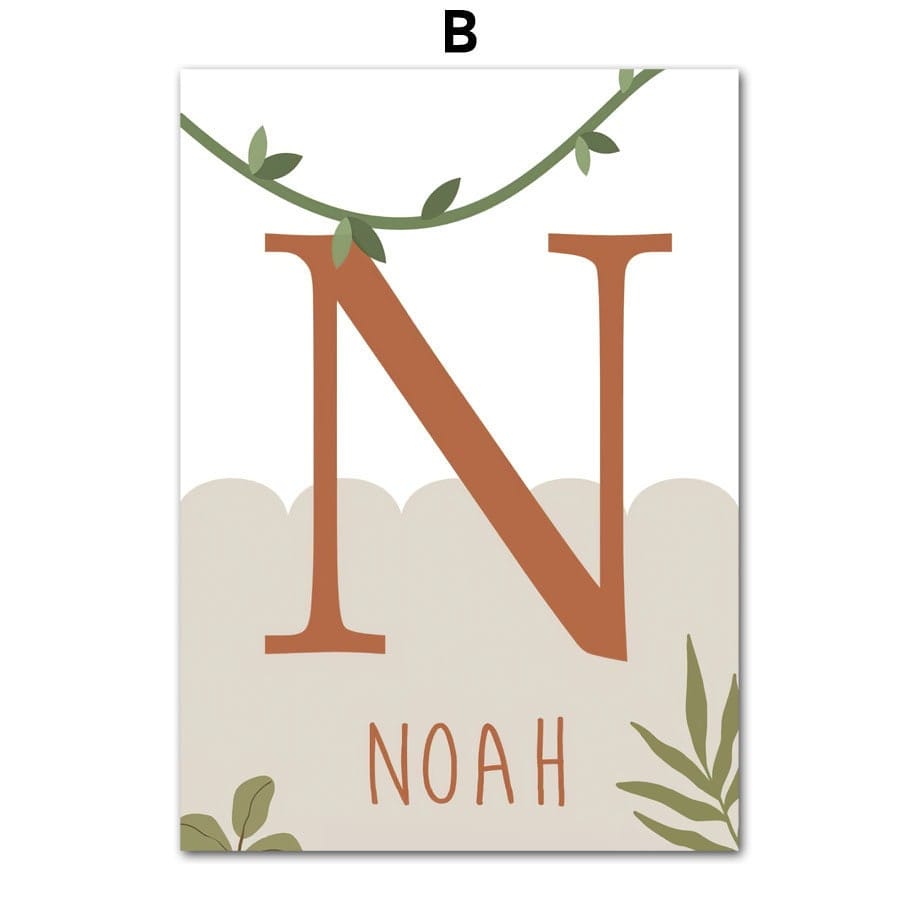 Poster Safari Hakuna Matata Löwe Personalisierter Name als Deko Print ohne Rahmen - justgoodmood