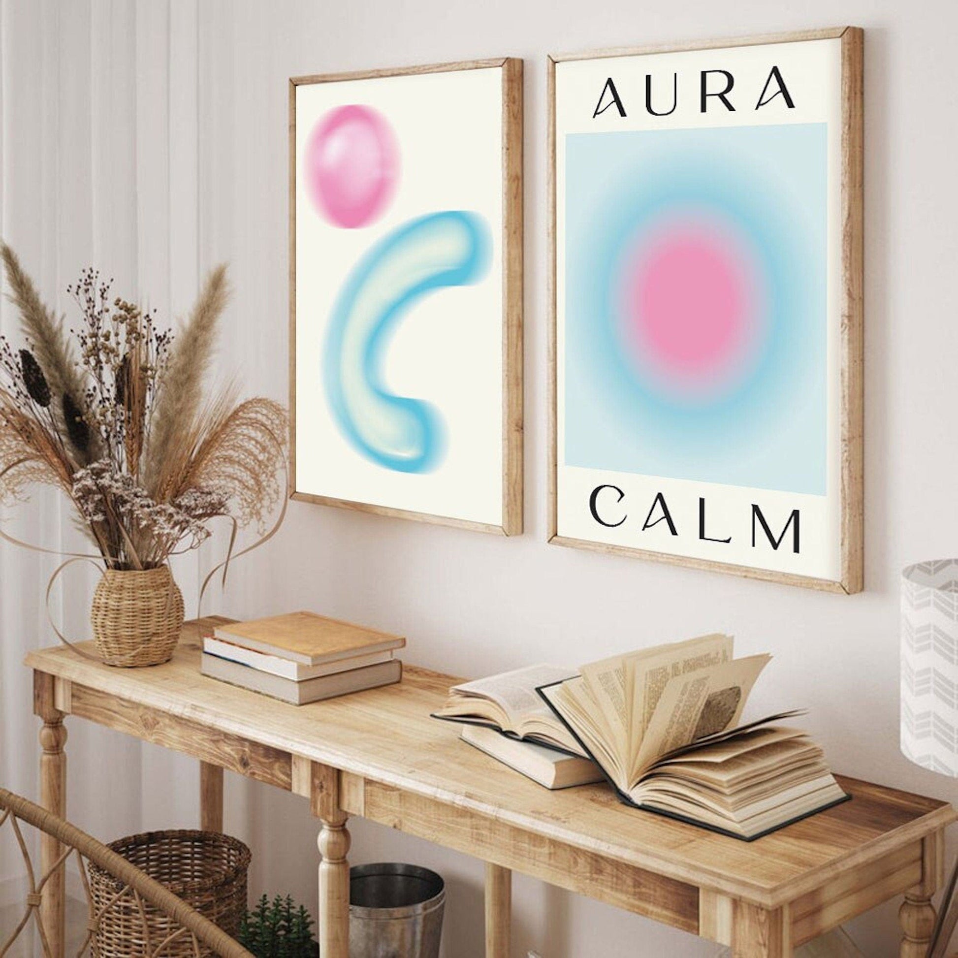 Poster Spiritualität Blaue Aura als Deko Print ohne Rahmen - justgoodmood