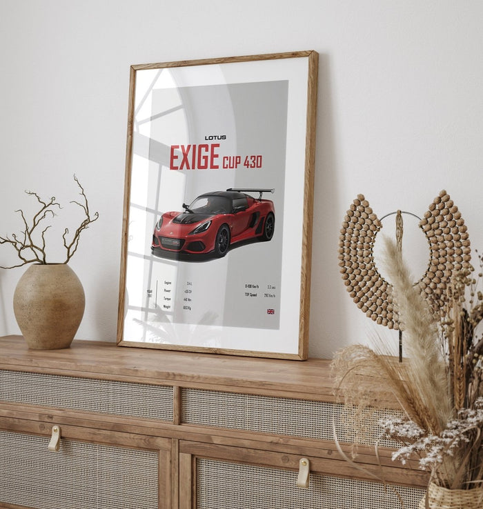 JUSTGOODMOOD Sportwagen Poster – Premium Qualität Canvas