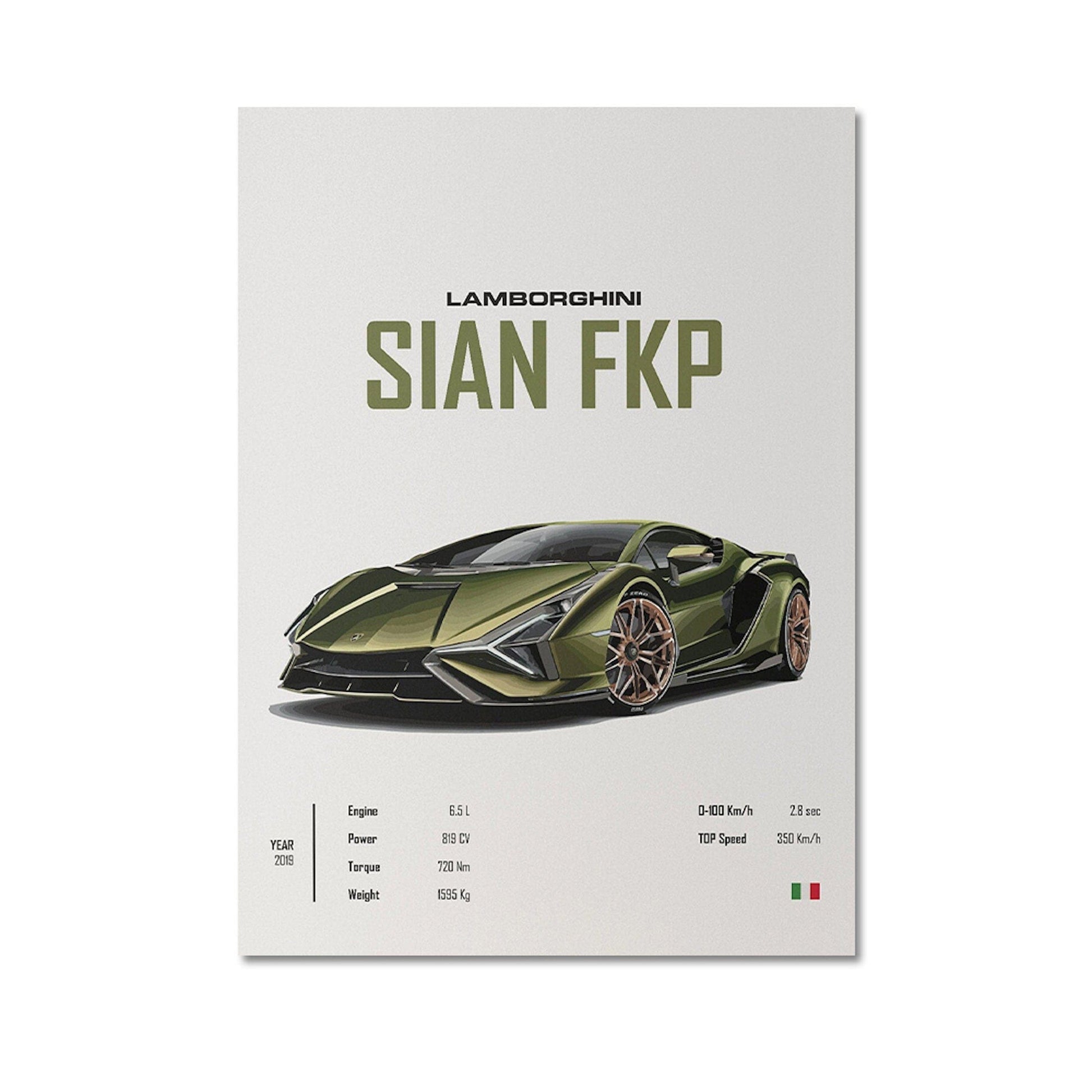Poster Sportwagen FERRARI LAMBORGHINI MCLAREN Klassiker Legenden I Geschenk für ihn I Wohnzimmmer & Büro I Wand Deko I Print ohne Rahmen - justgoodmood