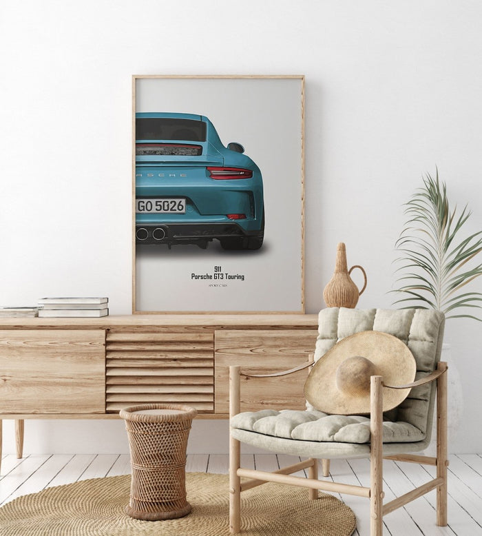 JUSTGOODMOOD Sportwagen Poster – Canvas Kunstwerk