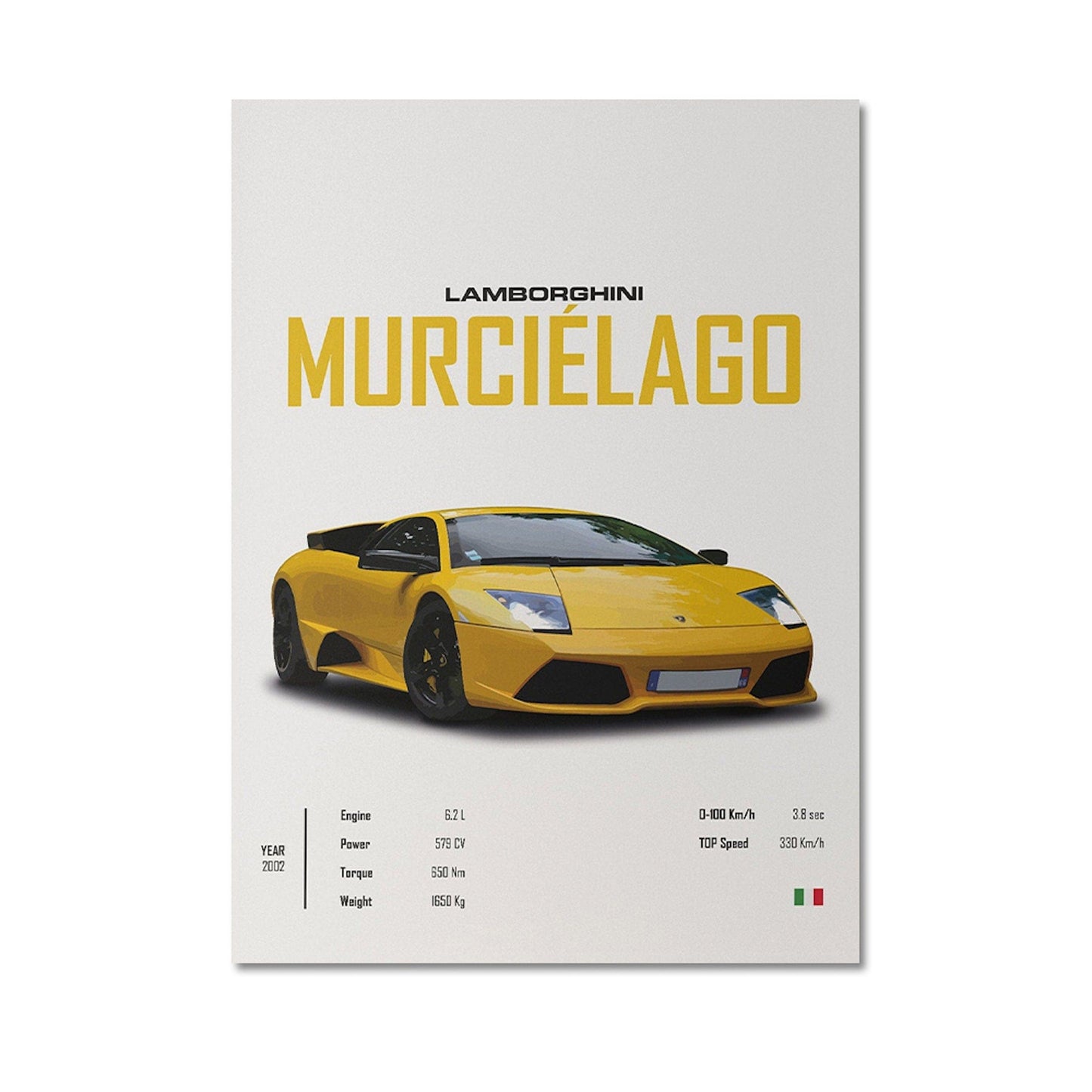 Poster Sportwagen LAMBORGHINI Murcielago Svj MCLAREN Senna Sportauto I Geschenk für ihn I Wohnzimmmer & Büro I Wand Deko I Print ohne Rahmen - justgoodmood