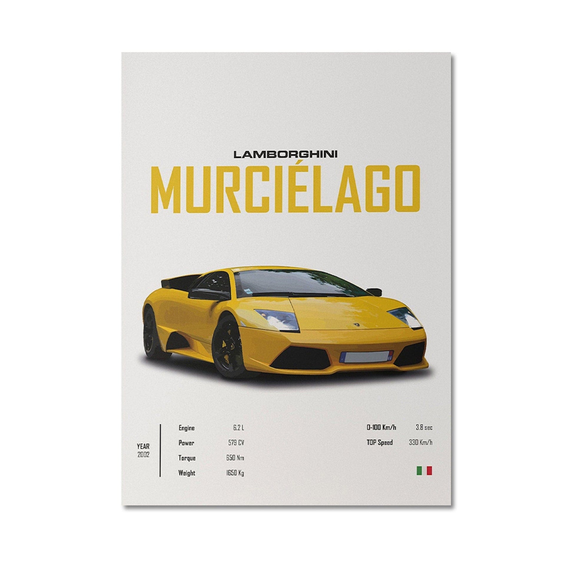 Poster Sportwagen LAMBORGHINI Murcielago Svj MCLAREN Senna Sportauto I Geschenk für ihn I Wohnzimmmer & Büro I Wand Deko I Print ohne Rahmen - justgoodmood