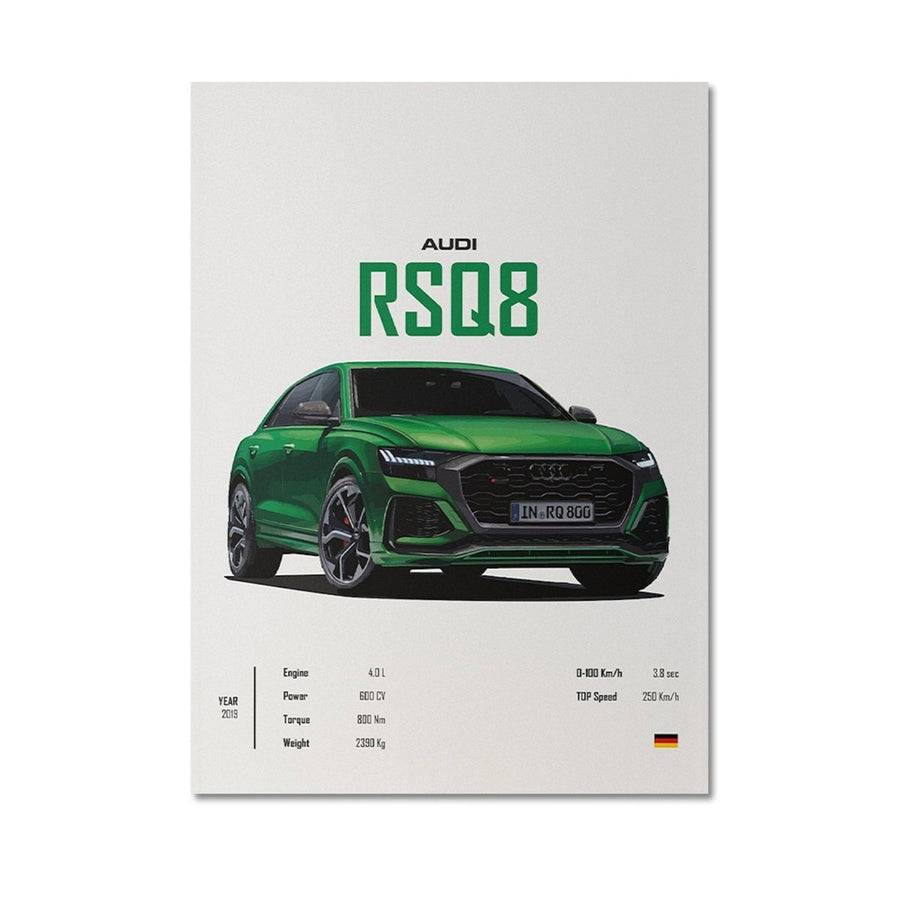 Poster Sportwagen PORSCHE 911 AUDI Rs MERCEDES Amg Gtr Super Sport Auto I Geschenk für ihn I Wohnzimmmer Büro I Wand Deko PrintIohne Rahmen - justgoodmood