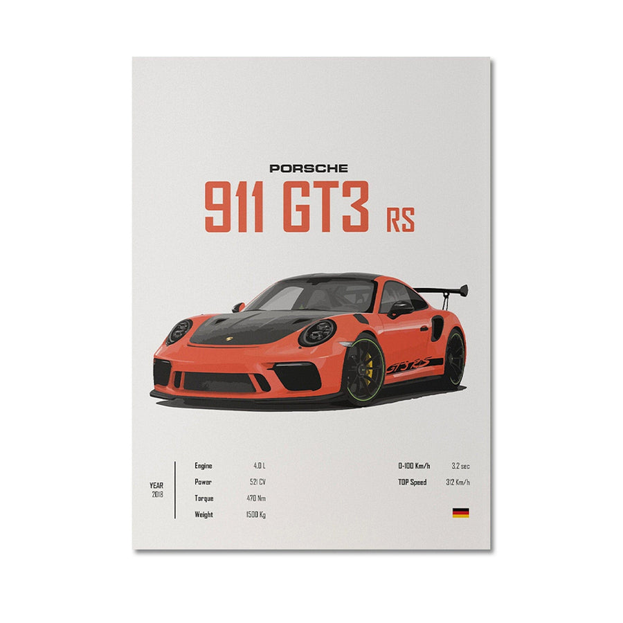Poster Sportwagen PORSCHE 911 AUDI Rs MERCEDES Amg Gtr Super Sport Auto I Geschenk für ihn I Wohnzimmmer Büro I Wand Deko PrintIohne Rahmen - justgoodmood