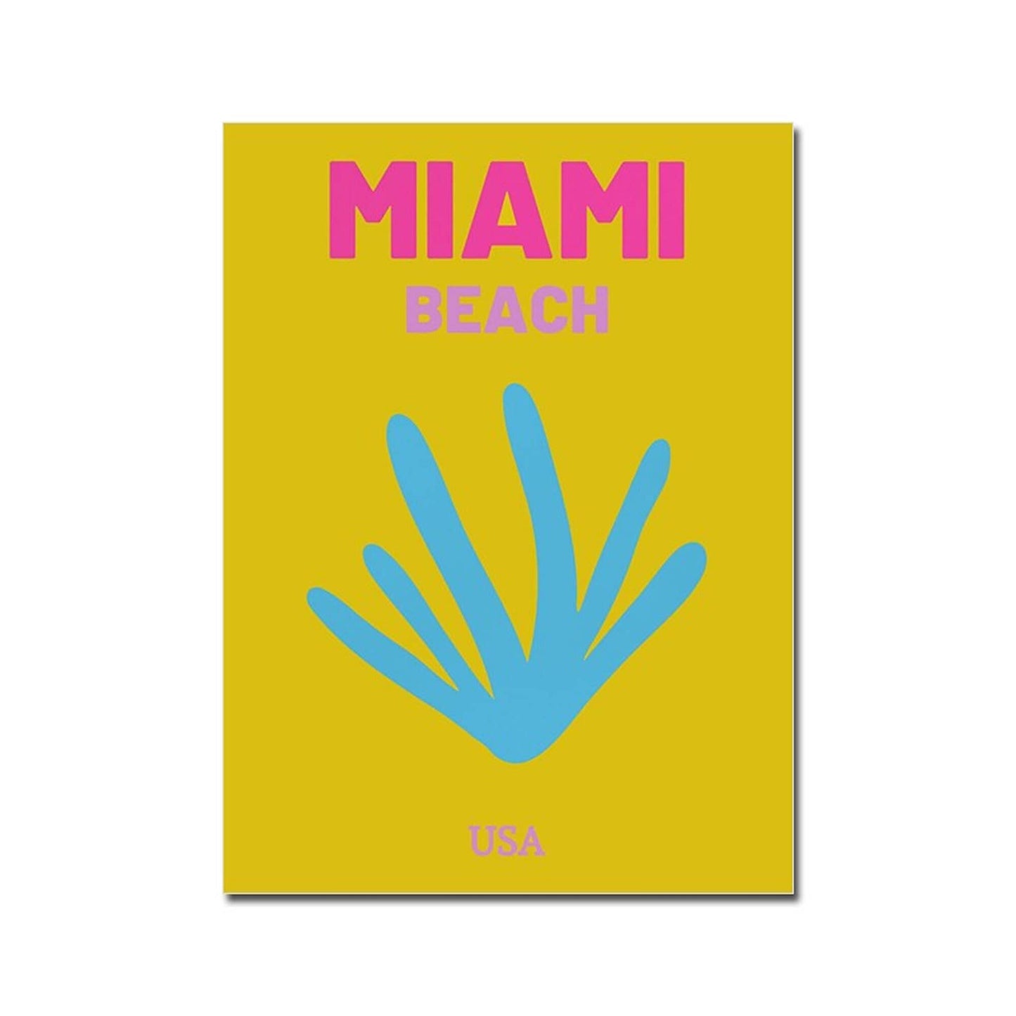 Poster Städte Reise als Wandkunst mit bunten Farben von Mykonos, Ibiza, Miami, Capri, Palm, Bondi Strand als Deko Print ohne Rahmen - justgoodmood