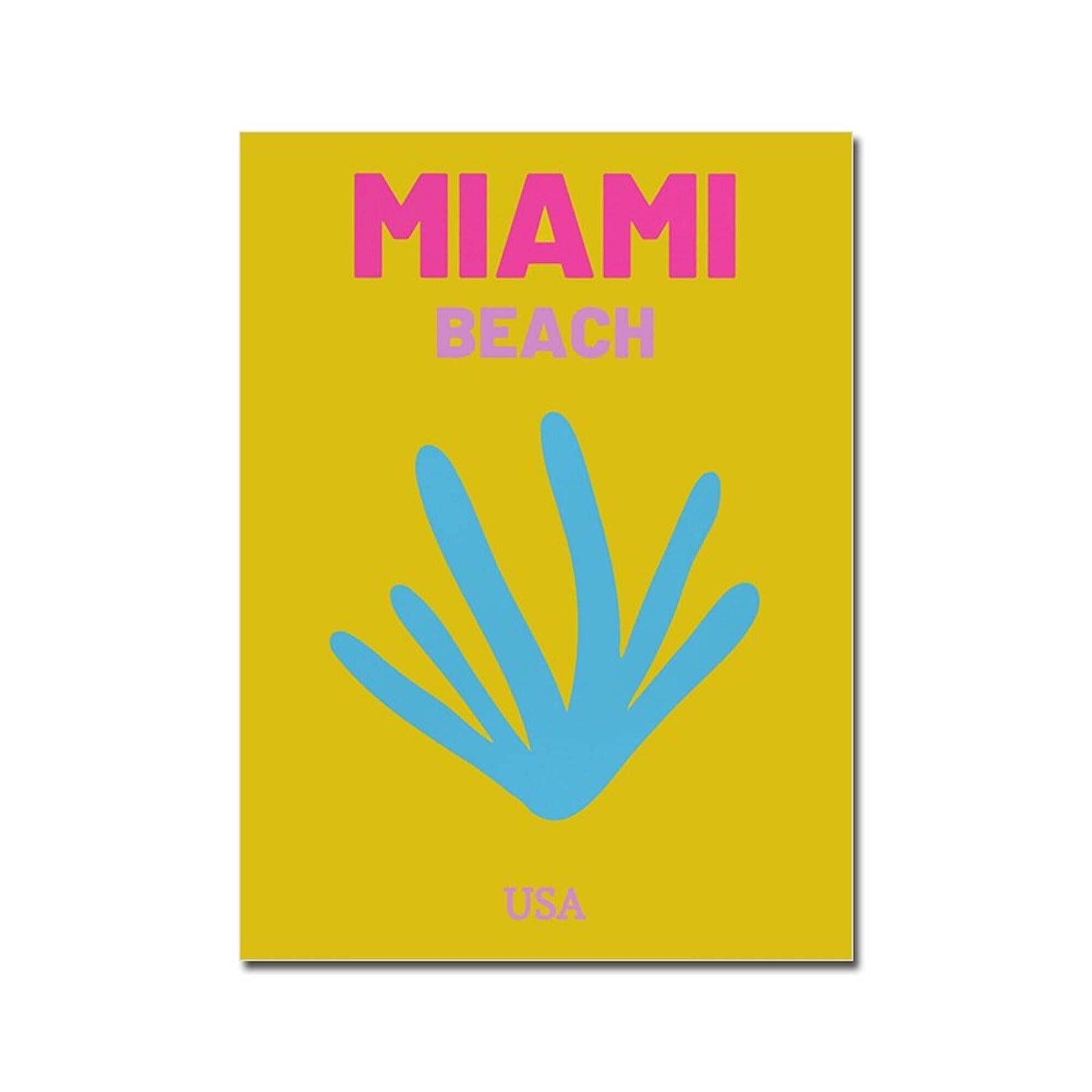 Poster Städte Reise als Wandkunst mit bunten Farben von Mykonos, Ibiza, Miami, Capri, Palm, Bondi Strand als Deko Print ohne Rahmen - justgoodmood