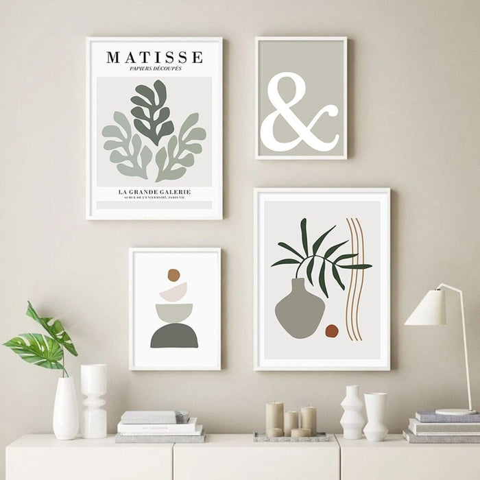 JUSTGOODMOOD Poster Stein Stapel – Edle Wanddeko Cotton
