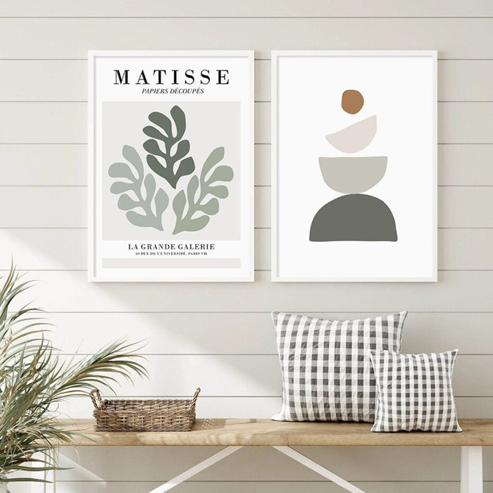 JUSTGOODMOOD Poster Stein Stapel – Edle Wanddeko Cotton
