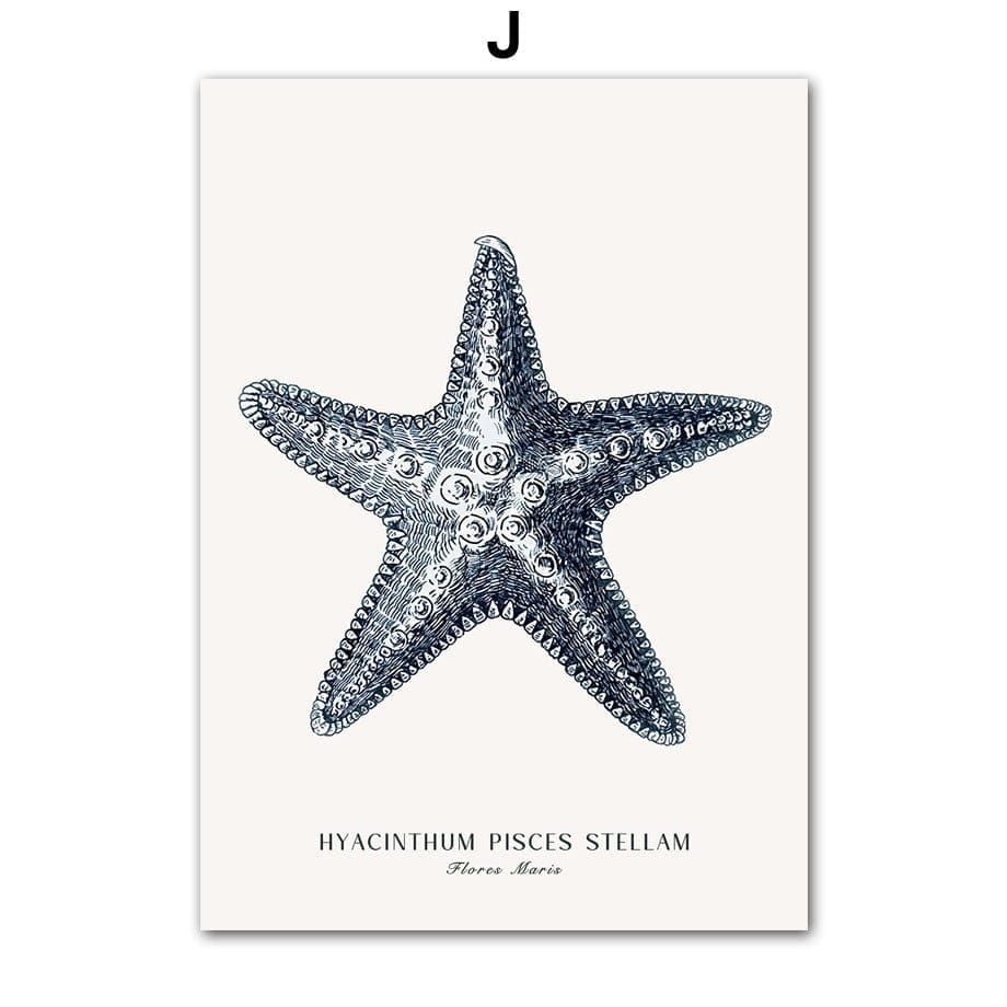 Poster Strand Hütte I Muscheln I Korallen I Ozean I Meer als Deko Print ohne Rahmen - justgoodmood