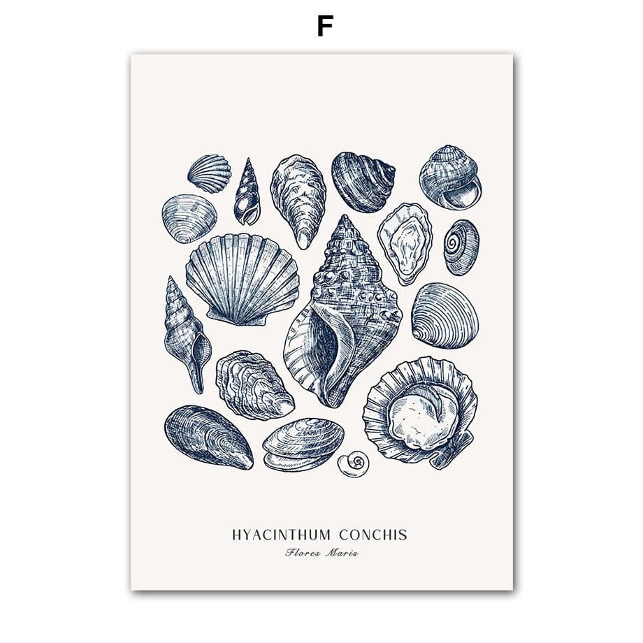 Poster Strand Hütte I Muscheln I Korallen I Ozean I Meer als Deko Print ohne Rahmen - justgoodmood