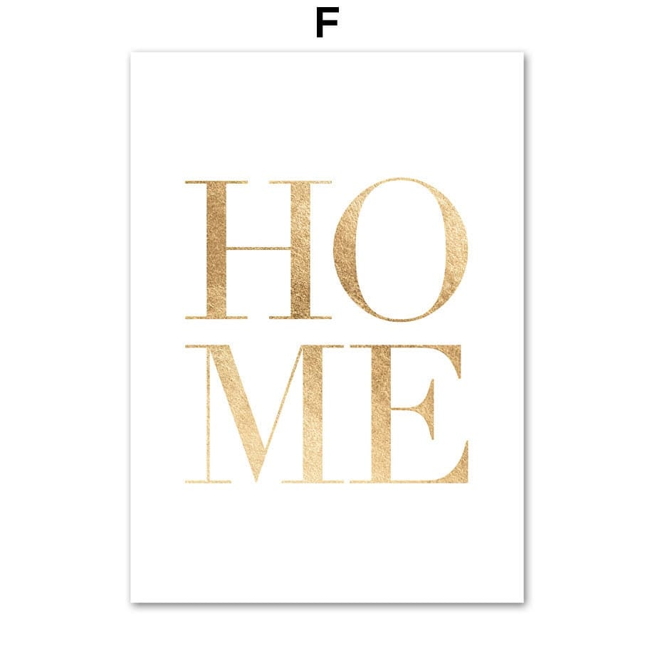 Poster Strand Wellen Zuhause Gold I Wandbilder Wohnzimmer & Schlafzimmer I Deko Print Bilder I ohne Rahmen - justgoodmood