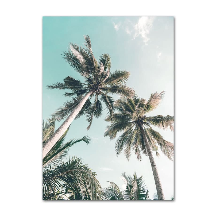 Poster Surfbrett Strand Buggy Palmen Meer I Wandbilder Wohnzimmer & Schlafzimmer I Wand Deko I Kunst Druck I ohne Rahmen - justgoodmood