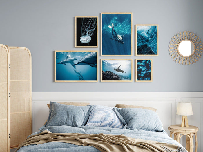 JUSTGOODMOOD Schildkröten Poster – Premium Wandkunst