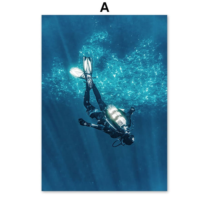 JUSTGOODMOOD Schildkröten Poster – Premium Wandkunst