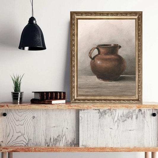 Poster Vintage Galerie Wand Kunst Set Landschaft Bauernhof Pferde Rennen See Gartentor und Weg am Fluss als Deko Print ohne Rahmen - justgoodmood