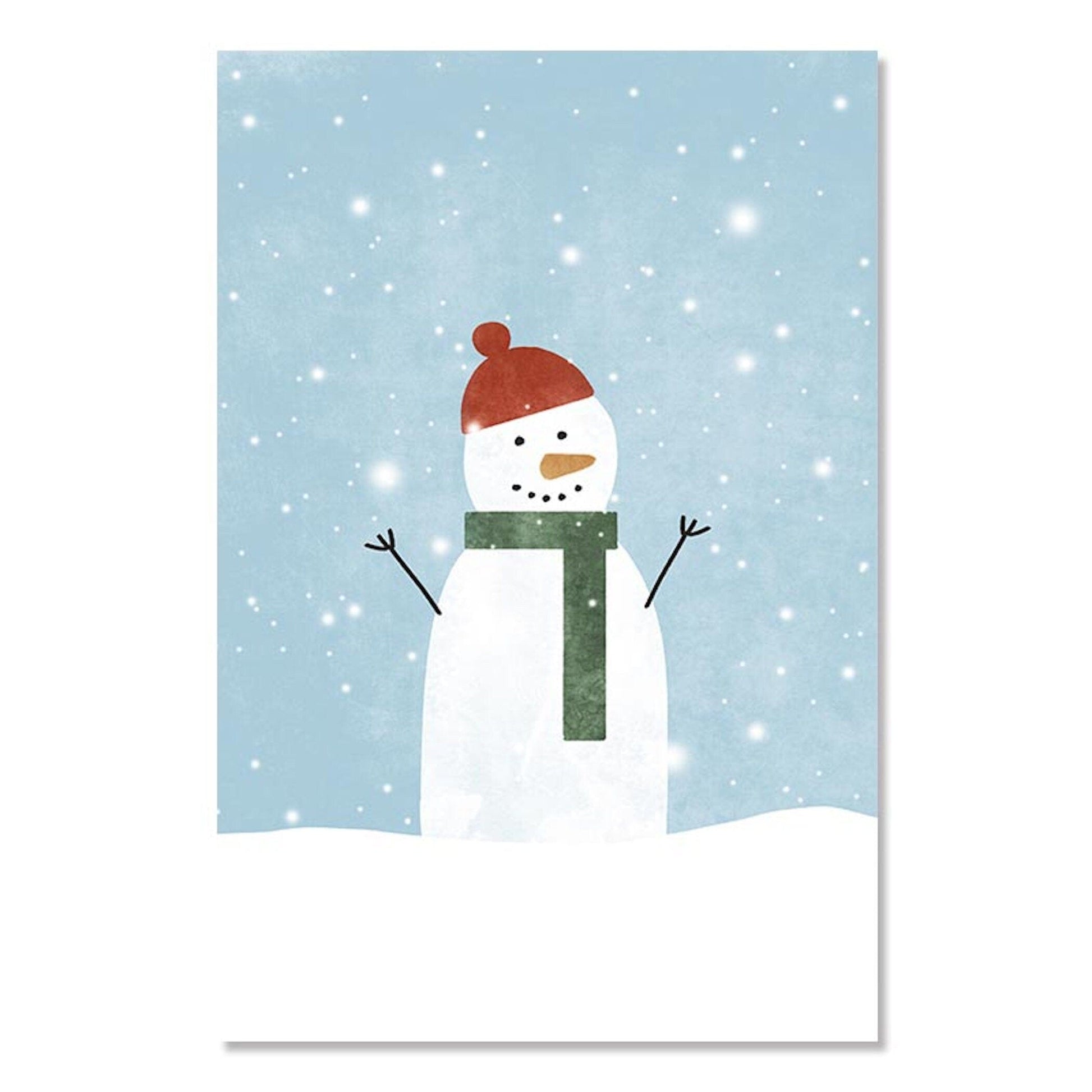 Poster Weihnachtskugel Schneemann Spruch I Wohnkultur| Bilder Wohnzimmer | Wandbilder Schlafzimmer | Deko Print ohne Rahmen | Bilder Set - justgoodmood