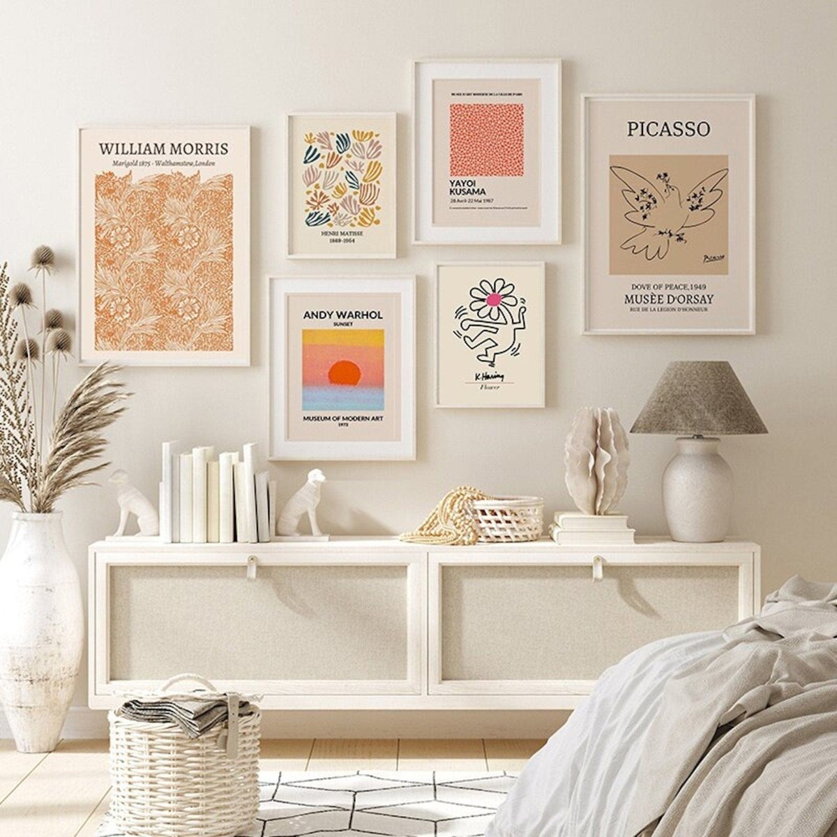 Poster William Morris Picasso und Andy Warhol als Deko Print ohne Rahmen - justgoodmood