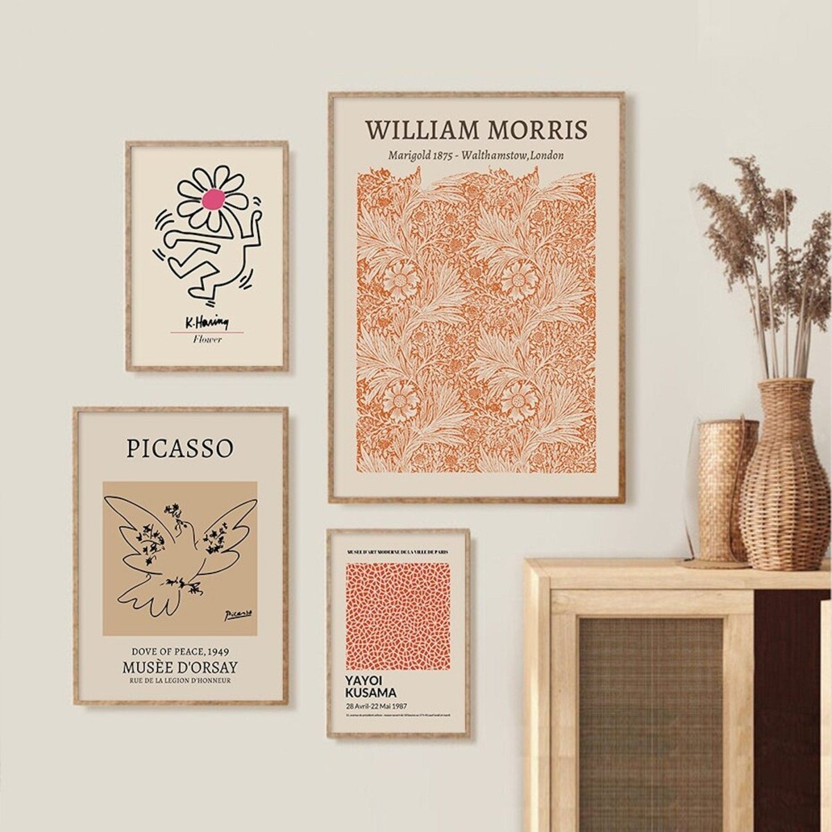 Poster William Morris Picasso und Andy Warhol als Deko Print ohne Rahmen - justgoodmood