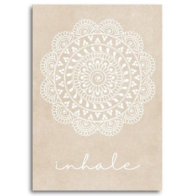 Poster Yoga Einatmen Ausatmen Mandala I Wohnzimmer Bilder I Schlafzimmer Bilder I Wand Deko Print I ohne Rahmen - justgoodmood