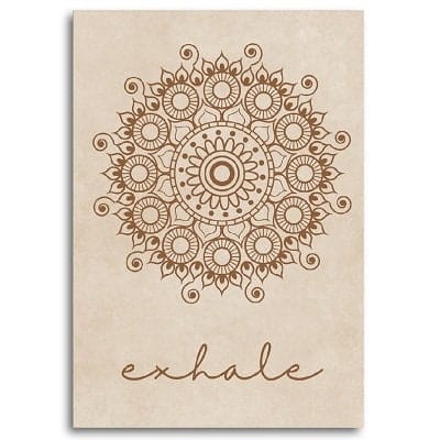 Poster Yoga Einatmen Ausatmen Mandala I Wohnzimmer Bilder I Schlafzimmer Bilder I Wand Deko Print I ohne Rahmen - justgoodmood