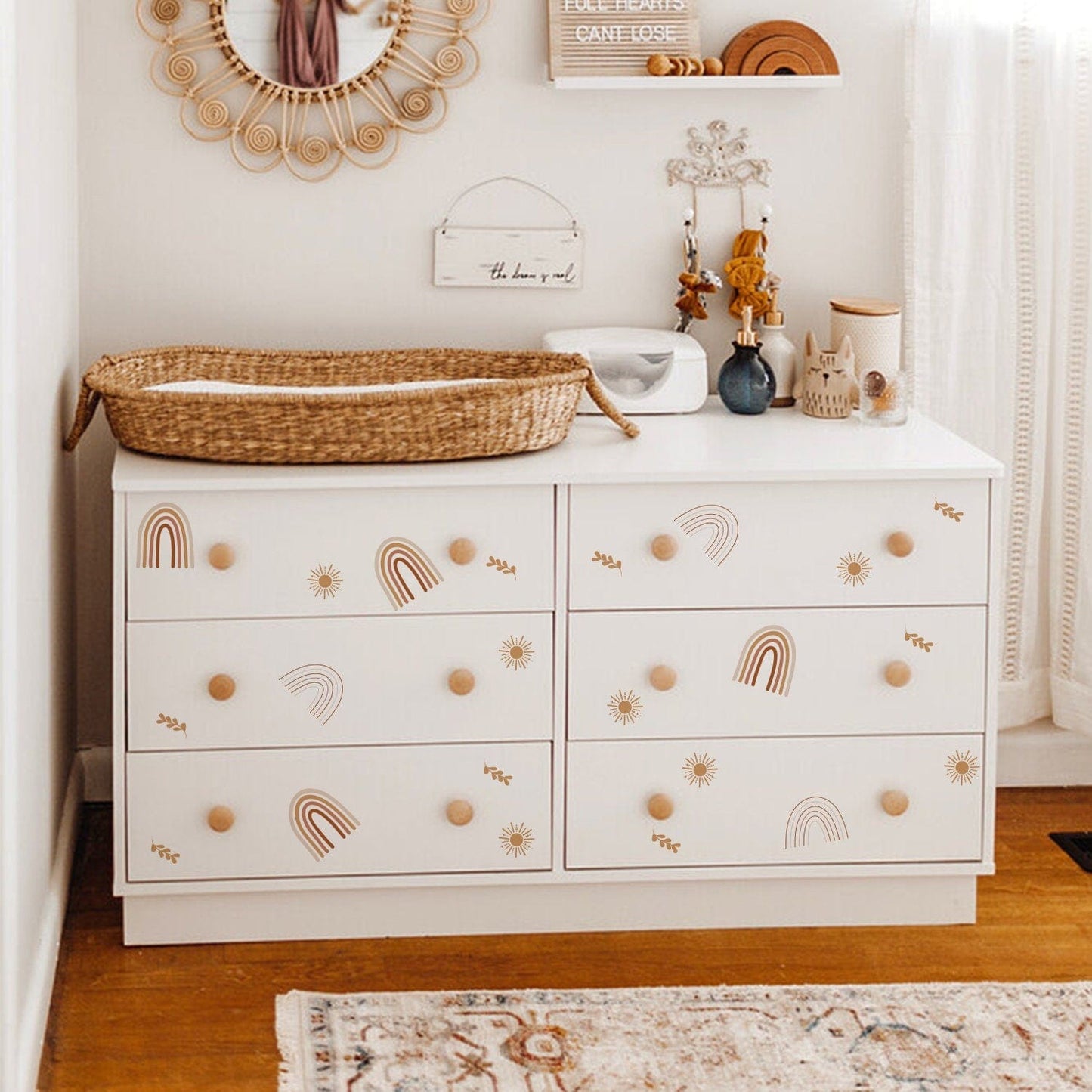 Wand Sticker Deko Aufkleber I Kinderzimmer Babyzimmer Spielzimmer I Boho Stil I Sticker Set - justgoodmood