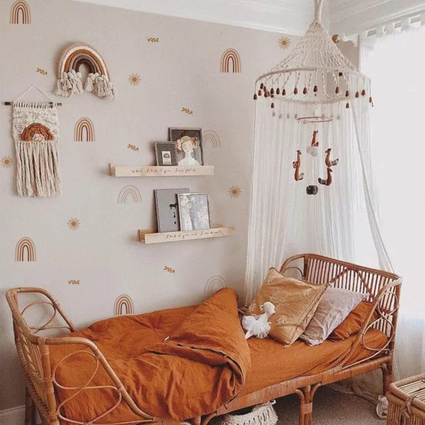 Wand Sticker Deko Aufkleber I Kinderzimmer Babyzimmer Spielzimmer I Boho Stil I Sticker Set - justgoodmood